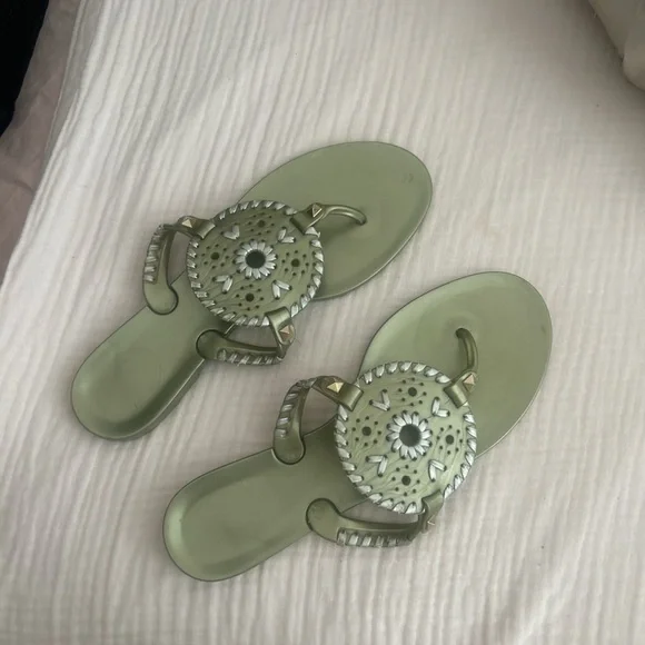 jack roger green sandals size womens 8 - Picture 1 of 2
